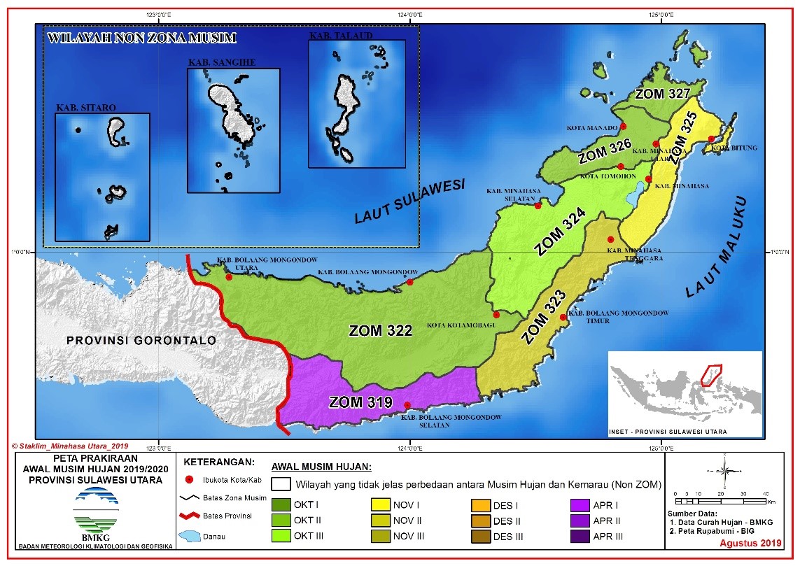 Kapan musim kemarau di Sulut berakhir?