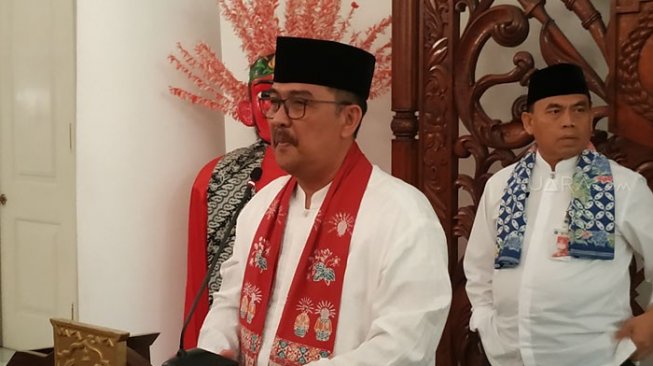 Kepala Badan Pembangunan Daerah Jakarta Sri Mahendra Satria Irawan menyatakan mengundurkan diri, Jumat (1/11/2019). [Suara.com/Fakhri Fuadi Muflih]