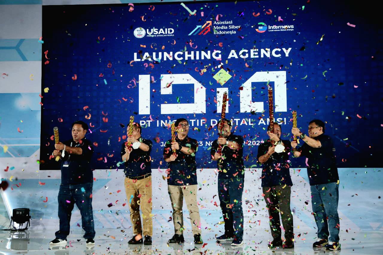 Suasana saat AMSI meluncurkan agency iklan dengan bendera PT Inisiatif Digital AMSI atau disingkat IDiA di Ballroom 1, Hotel JS Luwansa, Jakarta Selatan, Rabu (23/11/2022).