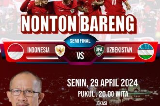 Pemkot Kotamobagu Gelar Nobar Semi Final Piala Adia U-23, (Foto: Diskominfo KK).