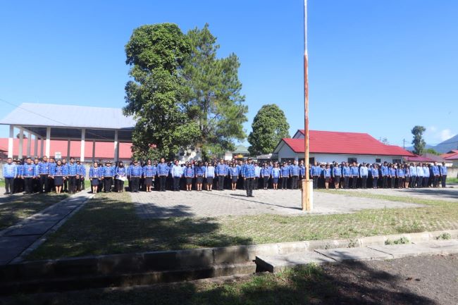 Apel Korpril Pemkot Tomohon, Kamis (17/4/2024). (Foto: Pemkot Tomohon).