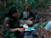 Tim Terpadu BRWA melakukan pengecekan lapangan pada titik batas wilayah adat Sitolu Ompu di Kabupaten Tapanuli Utara, Sumatera Utara.