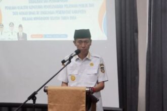 Bupati Bolsel, Iskandar Kamaru, buka Sosialisasi Peningkatan Kualitas Pelayanan Publik Tahun 2024, (Foto: Pemkab Bolsel).