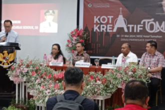 Pj Wali Kota Tomohon, Caroll Senduk tekankan pentingnya kreativitas dalam mendukung perkembangan sektor pariwisata di Kota Tomohon, (Foto: FB Kota Tomohon).