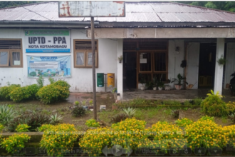 Kantor UPTD PPA Kota Kotamobagu, (Foto: ZONAUTARA.com/ Sajidin Kandoli).