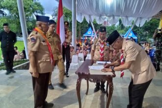 Pj. Wali Kota Kotamobagu Lantik Pengurus Pramuka, Dorong Akselerasi Pembangunan dan Partisipasi Global.