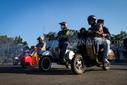 FOTO: Suasana dan konvoi pada Barlonga Vespapora Day 2024 di Kotamobagu