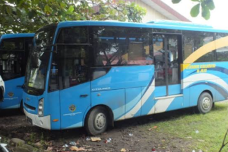 Bus untuk antar-jemput siswadi Kotamobagu, (Foto: Ist).