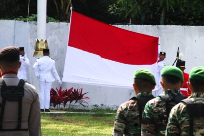 Sukses kibarkan merah putih, penampilan tim Paskibraka Sitaro diapresiasi