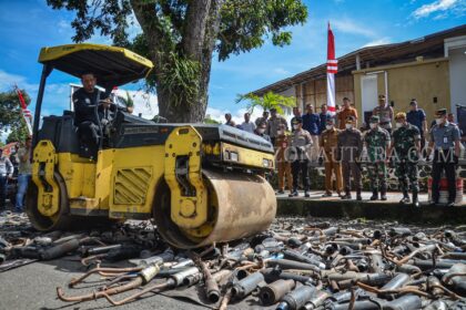FOTO: Pemusnahan barang bukti hasil operasi Gakkum, KRYD, dan operasi Kepolisian 2024 di Kotamobagu