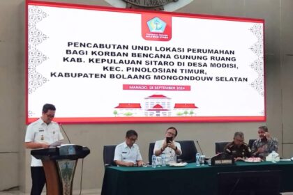 Proses relokasi korban erupsi Gunung Ruang mulai menuai harapan baru