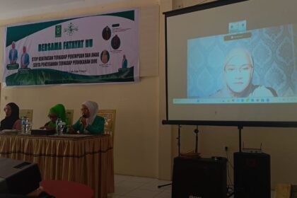 Suasana sosialisasi pencegahan kekerasan terhadap perempuan dan pernikahan anak usia dini, (Foto: Fatayat Bolmut).