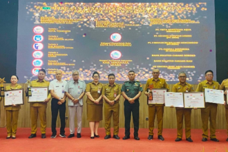 Pemkot kotamobagu raih penghargaan atas upaya penurunan stunting, (foto: diskominfo kk).