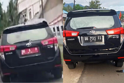 Heboh! Mobnas pimpinan DPRD Bolsel disulap jadi plat hitam, diduga digunakan kampanye