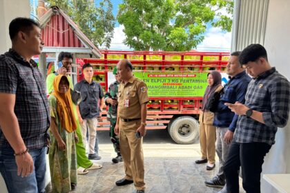Pemerintah Kota Kotamobagu melakukan inspeksi mendadak (Sidak) di sejumlah pangkalan LPG 3 Kg, (Foto: Diskominfo KK).