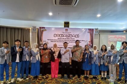 Suasana sosialisasi bagi pemilih pemula di Kotamobagu, (Foto: ZONAUTARA.com/Sajidin Kandoli).