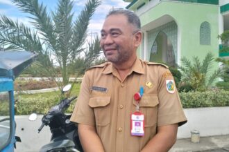 Kepala dinas pekerjaan umum dan penataan ruang (pupr) kotamobagu, claudy mokodongan, (foto: zonautara. Com/sajidin kandoli).