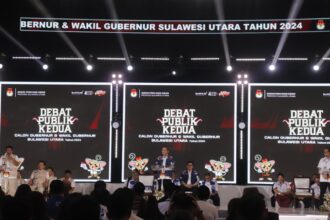 Suasana debat publik kedua, calon gubernur dan wakil gubernur sulut, (foto: zonautara. Com/gitta waloni).