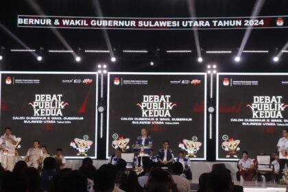 Suasana Debat Publik Kedua, Calon Gubernur dan Wakil Gubernur Sulut, (Foto: ZONAUTARA.com/Gitta Waloni).