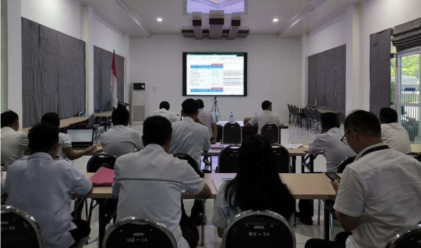 Suasana pelaksanaan penilaian interviu evaluasi sistem pemerintahan berbasis elektronik (spbe) 2024, (foto: zonautara. Com/jufri fransicho kasumbala).