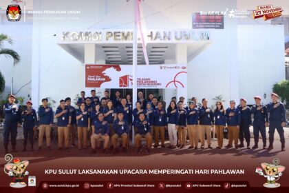 KPU Sulut gelar upacara Hari Pahlawan, serukan teladan dan cinta tanah air