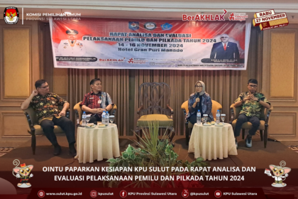 KPU Sulut paparkan data pemilih di Rapat Evaluasi Pemilu dan Pilkada 2024