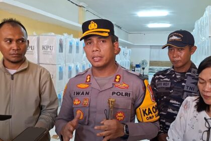 Amankan logistik Pilkada, Polres Sitaro kerahkan ratusan personil