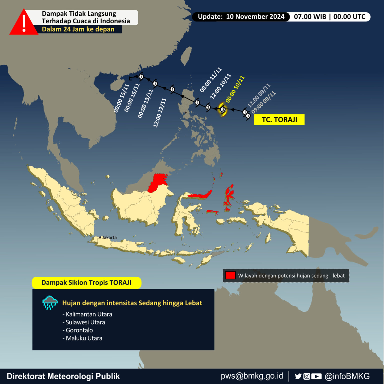 BMKG peringatkan cuaca ekstrem akibat Siklon Tropis Toraji, BPBD Kotamobagu siaga, (Foto: BPBD Kotamobagu).