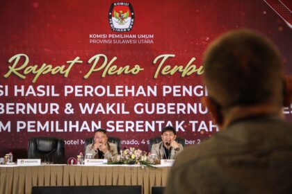 KPU Sulut paparkan hasil pencermatan rekapitulasi suara pilgub sulut 2024: YSK-VM raih perolehan suara terbanyak