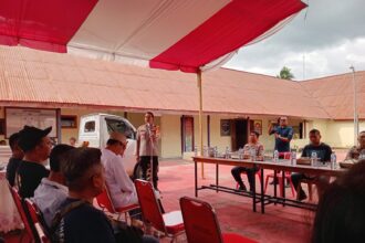 Suasana acara yang digelar Kapolres Kotamobagu sebagai wujud syukur atas terlaksananya pilkada yang aman, (Foto: ZONAUATARA.com/Sajidin Kandoli).