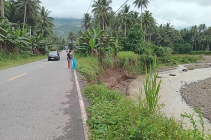 Ruas jalan Matali-Torosik terancam putus, BPBD Kotamobagu imbau warga berhati-hati