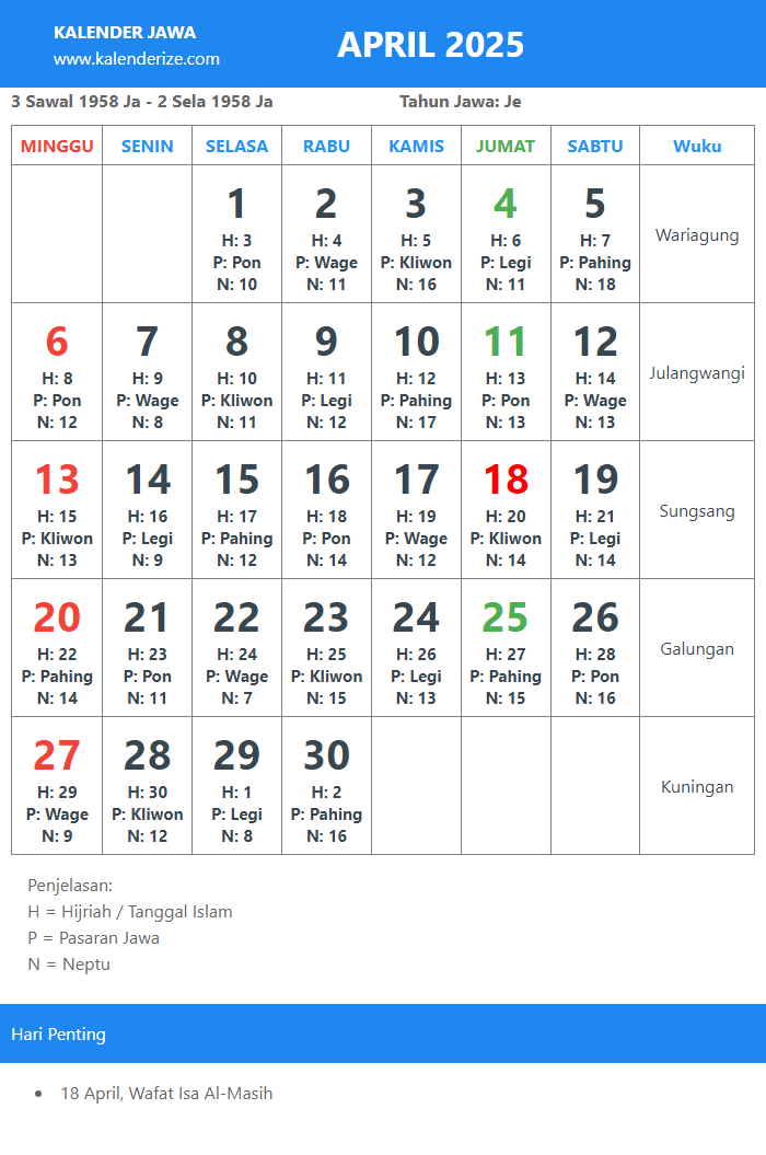 kalender jawa