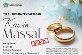 Pemprov Sulut gelar kawin massal gratis, 250 pasangan sudah mendaftar