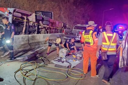 Bus Terbalik di Thailand, 18 Penumpang Tewas