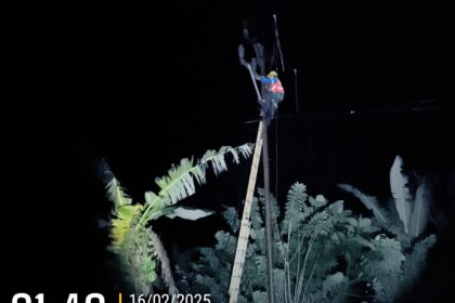 Kabel TR PLN putus jadi penyebab gangguan listrik beberapa wilayah di Kotamobagu
