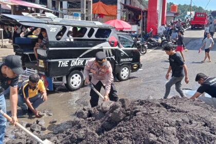 Giat Polres Sitaro di Pasar Ulu Siau, Sabtu 1 Maret 2025.