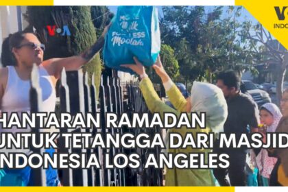 Hantaran Ramadan untuk Tetangga dari Masjid Indonesia Los Angeles
