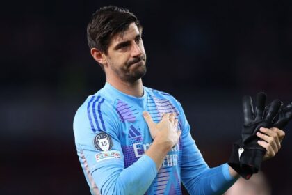 Courtois dari Real Madrid mengambil 'tanggung jawab' atas tendangan bebas Rice