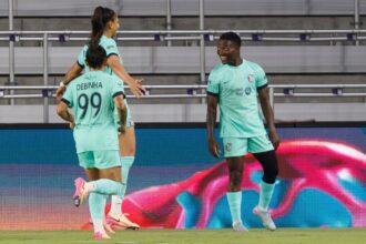 Temwa Chawinga dari Current menjadi pemain tercepat yang mencetak 25 gol di NWSL setelah mencetak gol kemenangan melawan Pride.