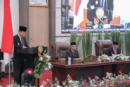 Hadiri rapat paripurna HUT ke-402 Kota Manado, Victor Mailangkay apresiasi Pemkot