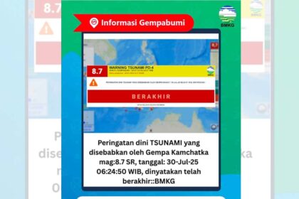 BMKG cabut peringatan tsunami gempa Rusia, 28 titik terdeteksi dengan ketinggian beragam