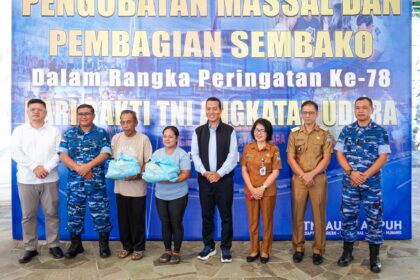 Kolaborasi Pegadaian dan TNI AU: Pelayanan kesehatan, pembagian sembako dan edukasi keuangan