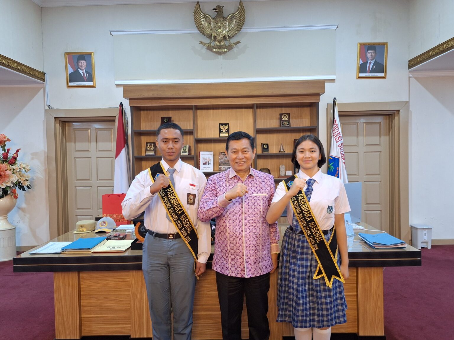 Wagub Sulut Victor Mailangkay lepas dua putra-putri terbaik ke Paskibraka Nasional