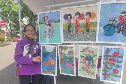 Dari percah kain jadi karya seni: Inovasi Emmy Riadessy Pandjaitan di ICJS 2025