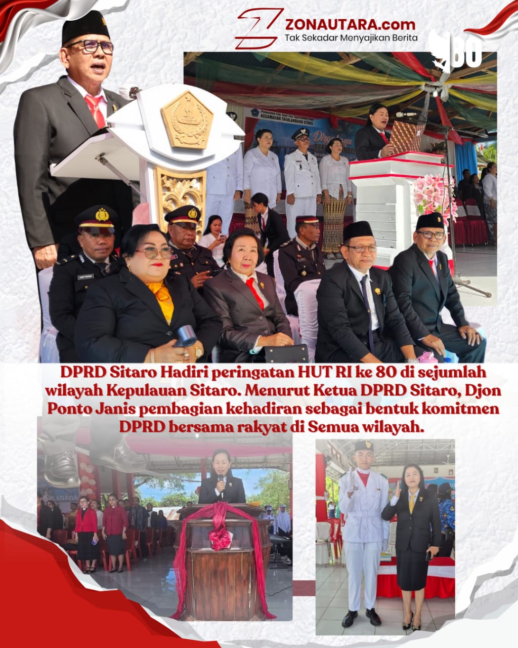 DPRD Sitaro ajak warga terus menjaga asa dan harapan di HUT ke-80 RI 7 sitaro