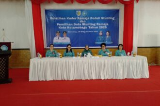 Pelatihan kader remaja peduli stunting dan pemilihan duta stunting remaja Kotamobagu