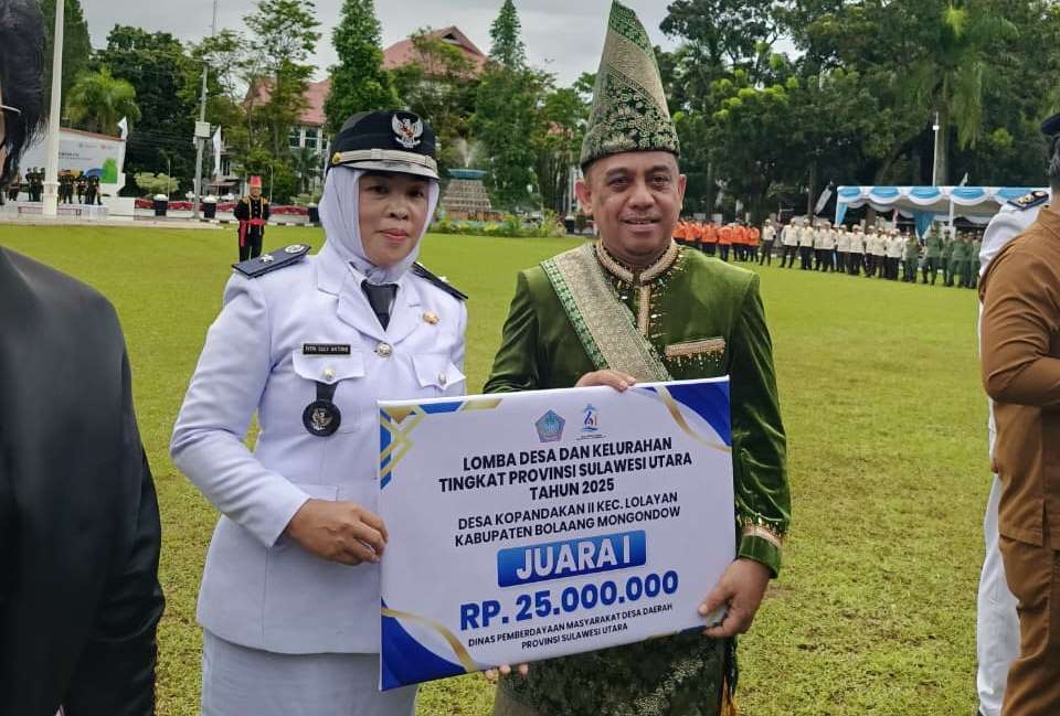 Kopandakan II terima hadiah Juara 1 lomba desa Sulut, siap melaju ke tingkat nasional
