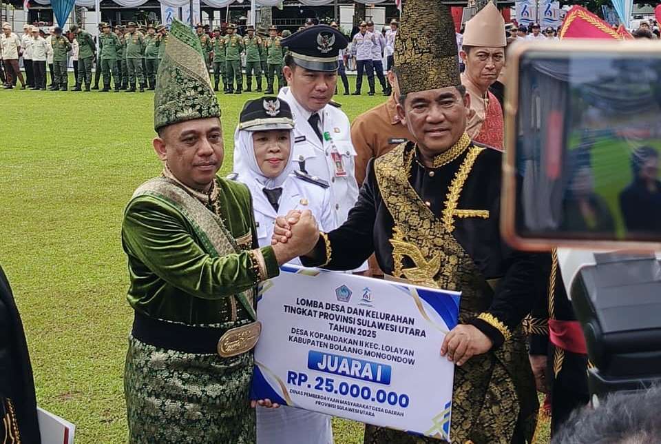 Kopandakan II terima hadiah Juara 1 lomba desa Sulut, siap melaju ke tingkat nasional