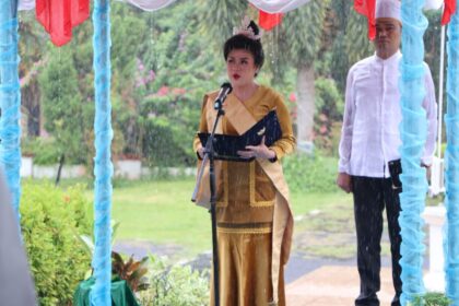 Diguyur hujan saat upacara, Bupati Sitaro punya harapan khusus di HUT Provinsi Sulawesi Utara