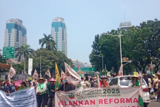 Demonstrasi peringati Hari Tani Nasional diwarnai aksi cor badan, angkat enam tuntutan